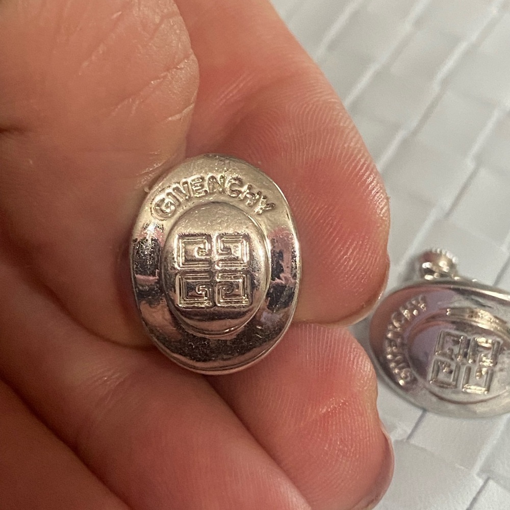 Authentic Givenchy Vintage Silver Adjustable Clip… - image 7